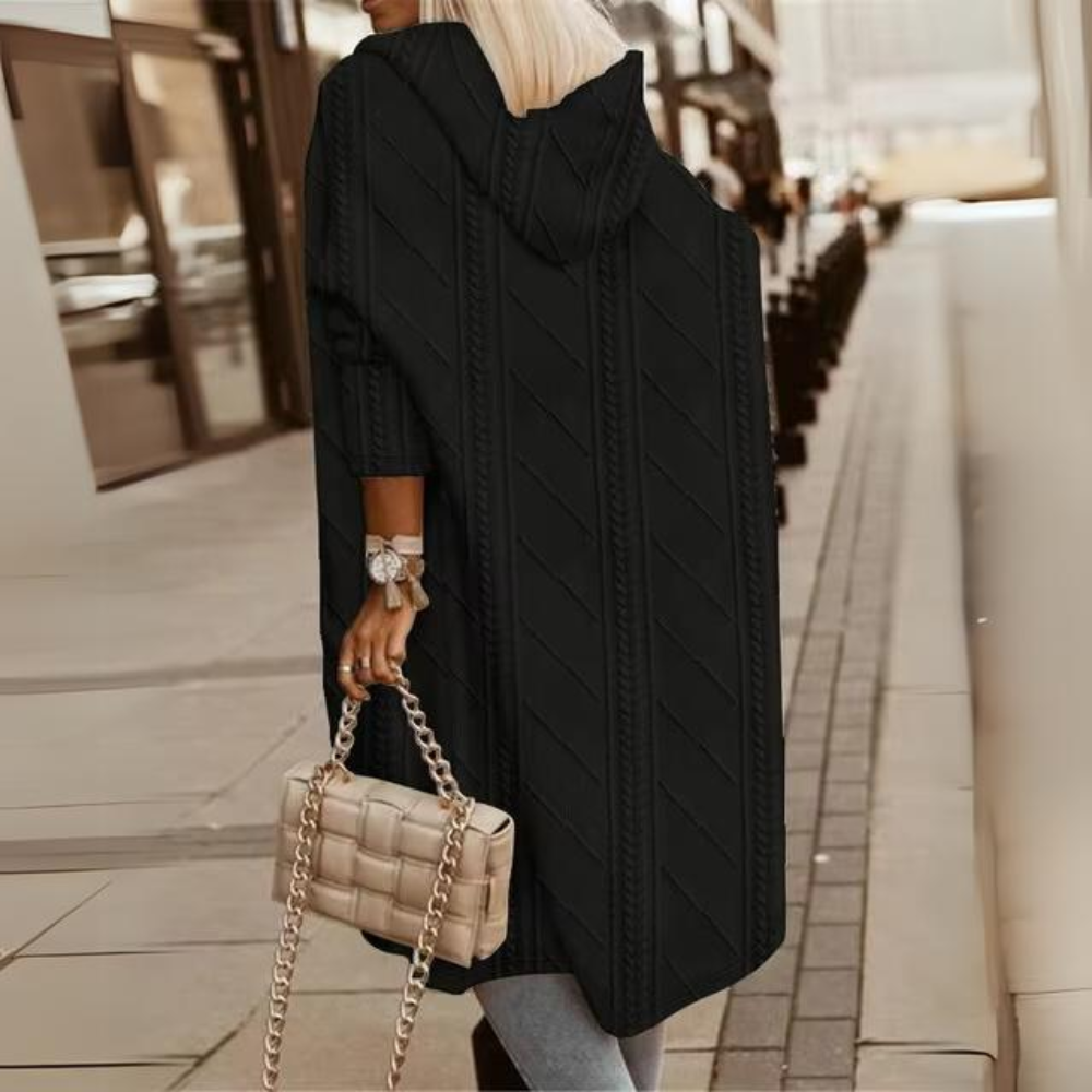 WW | Elegant long hooded jacket