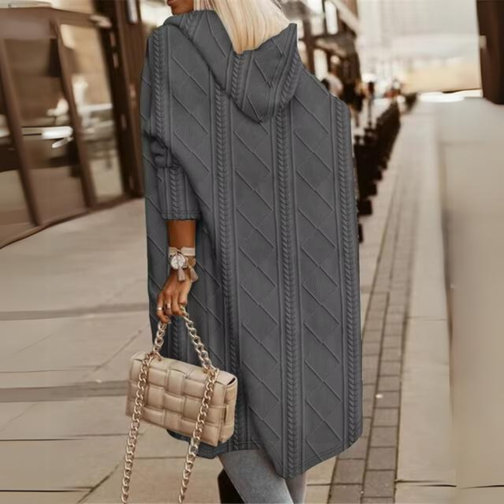 WW | Elegant long hooded jacket