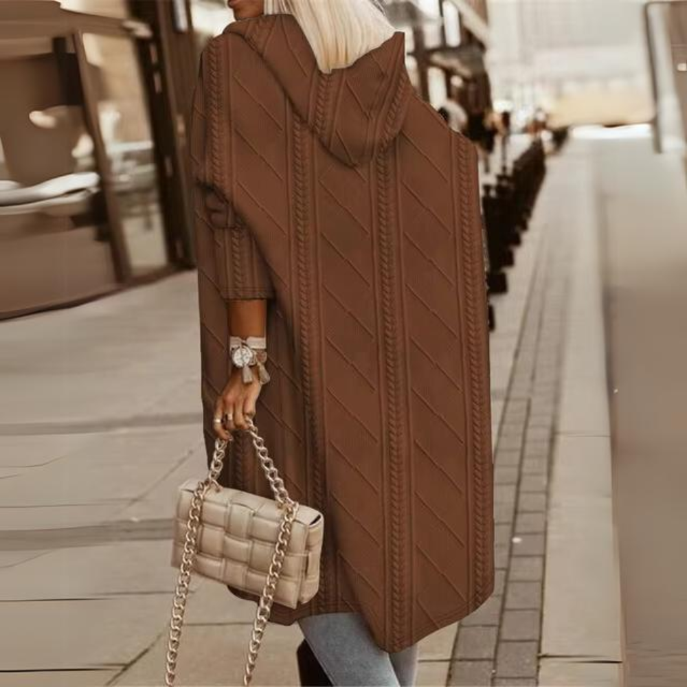 WW | Elegant long hooded jacket