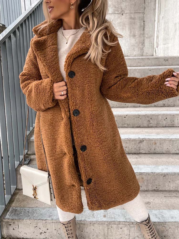 WW | Teddy Coat Warme Lange Teddyjacke
