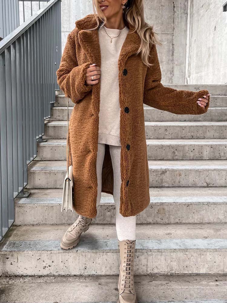 WW | Teddy Coat Warme Lange Teddyjacke