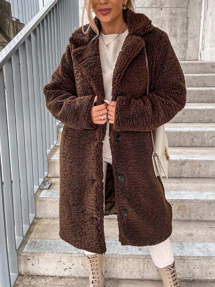 WW | Teddy Coat Warme Lange Teddyjacke