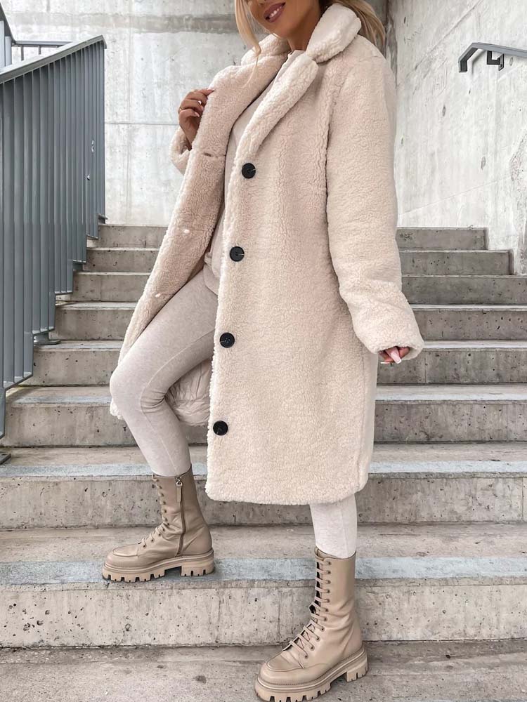 WW | Teddy Coat Warme Lange Teddyjacke