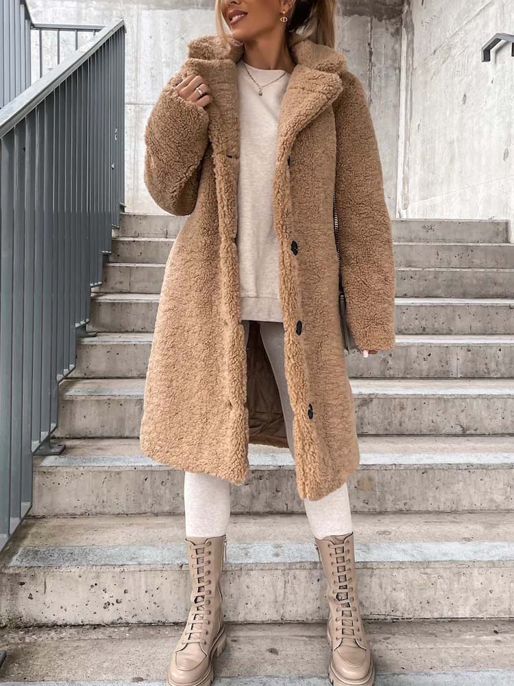 WW | Teddy Coat Warme Lange Teddyjacke