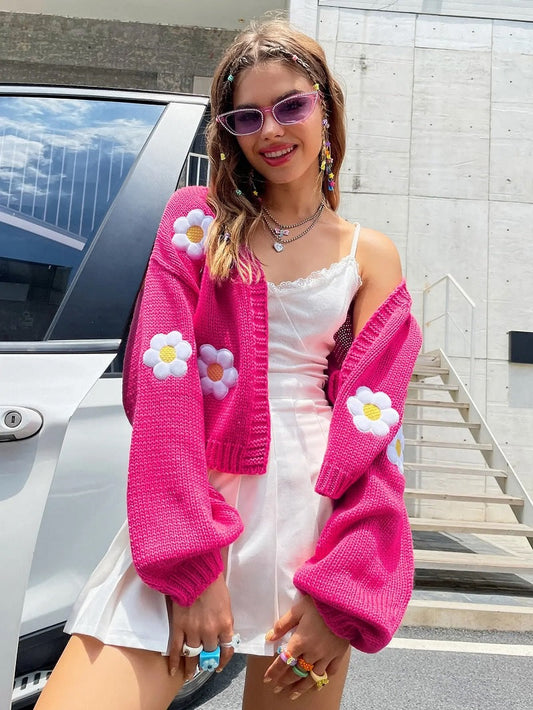 WW | Short jacket with embroidered daisies