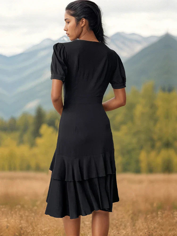 Lindsey - Elegant V-Neck Dress