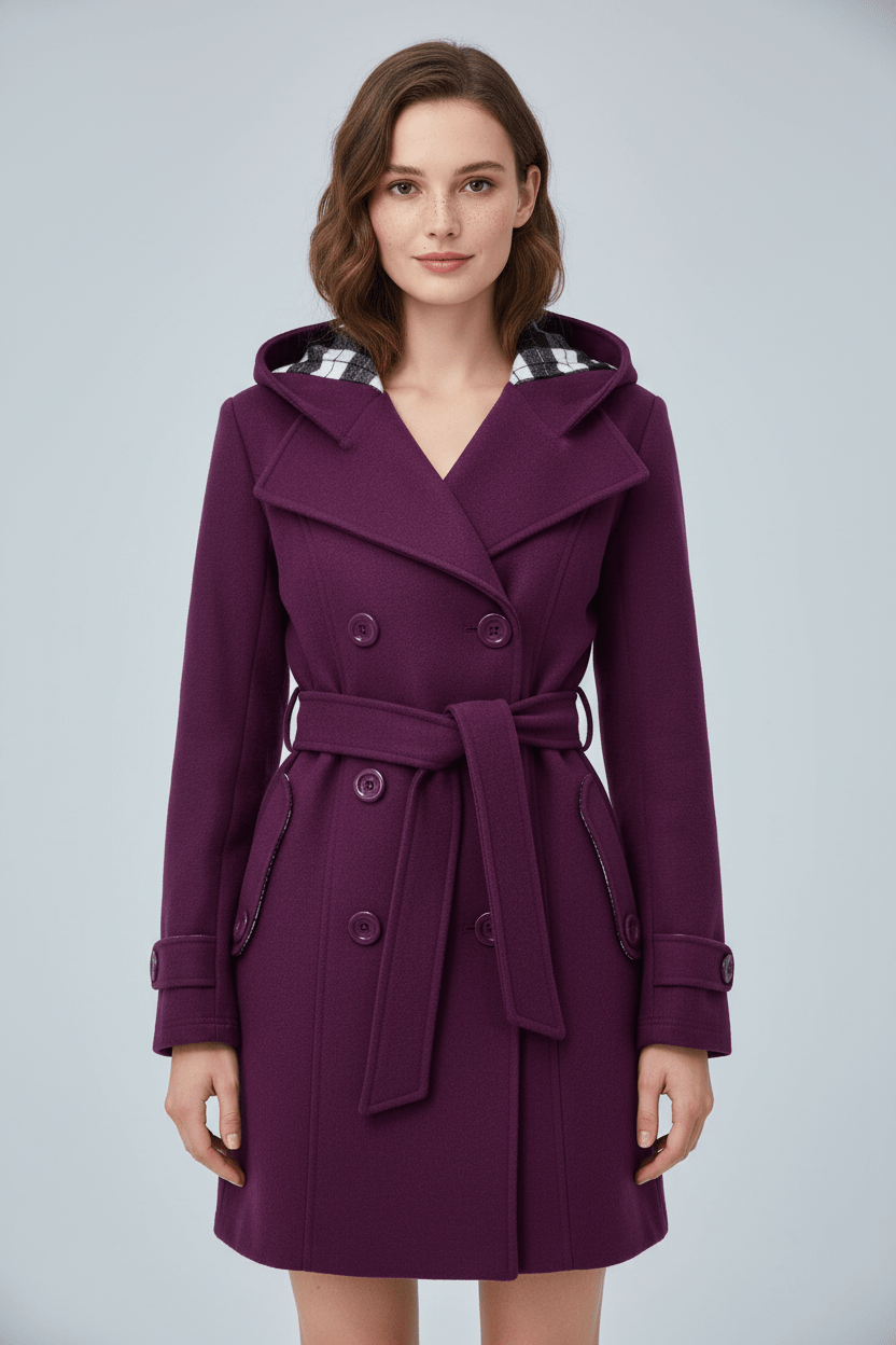 WW | Stylish long winter coat made of wool blend