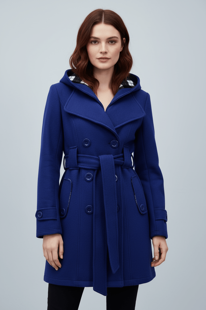 WW | Stylish long winter coat made of wool blend