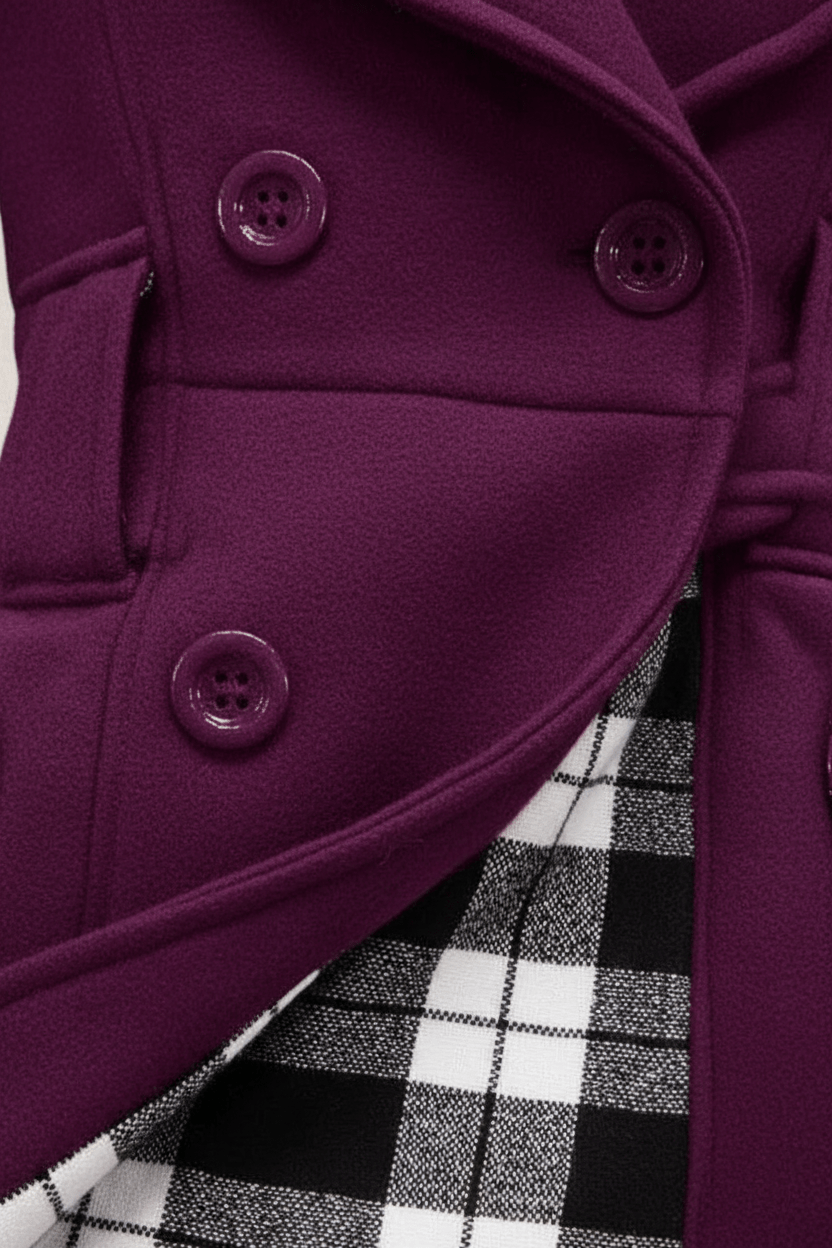 WW | Stylish long winter coat made of wool blend