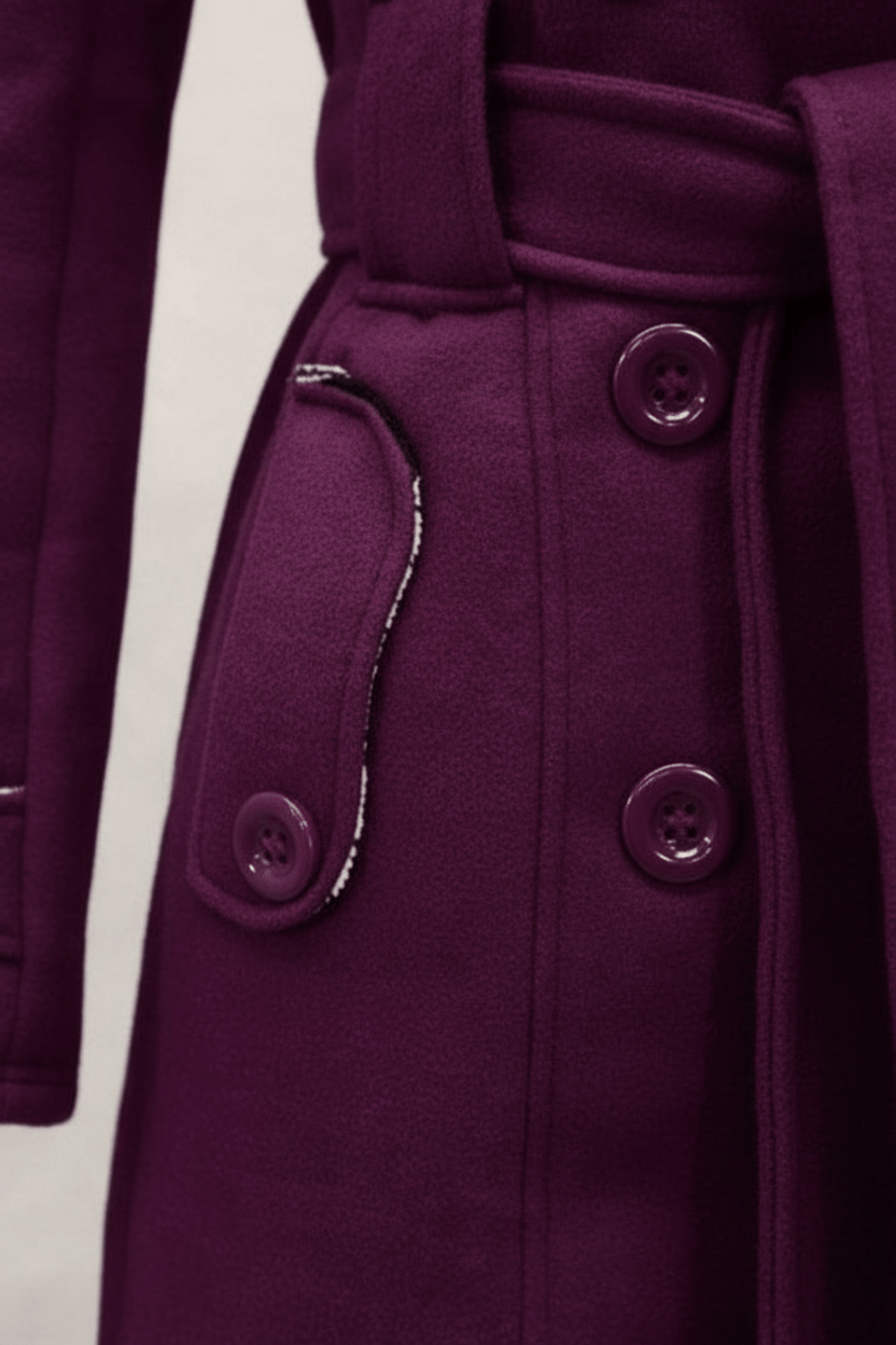 WW | Stylish long winter coat made of wool blend