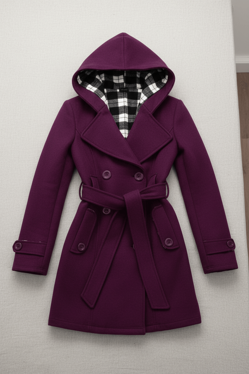 WW | Stylish long winter coat made of wool blend