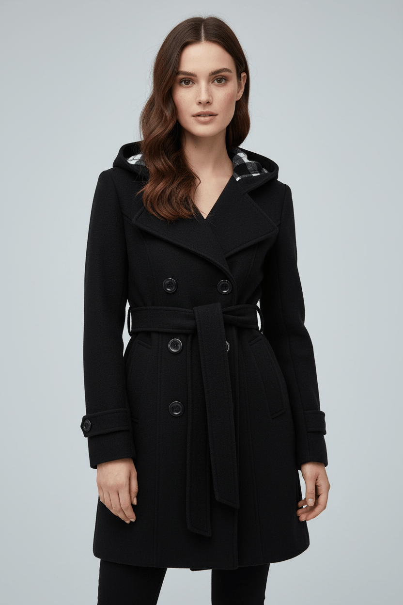 WW | Stylish long winter coat made of wool blend