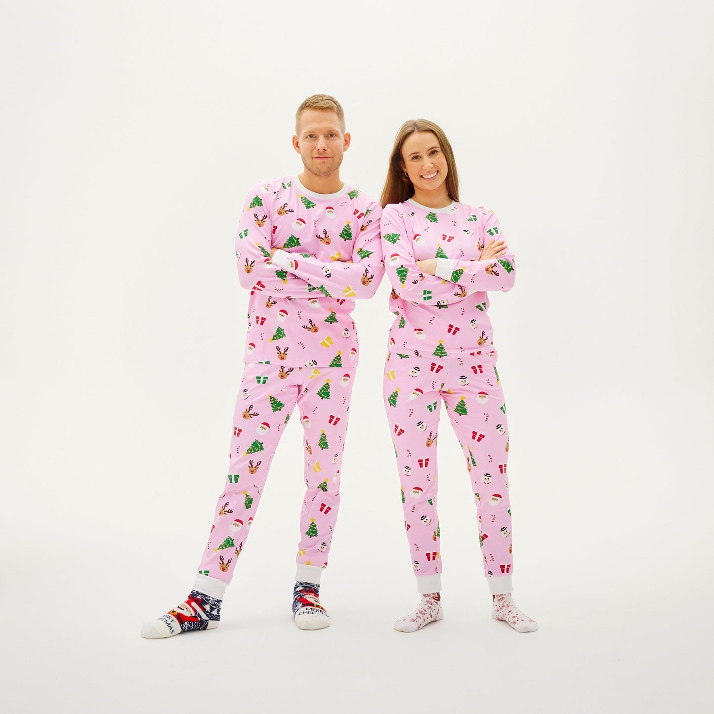WW | Die pinkfarbene Weihnachts-Pyjama - Herren