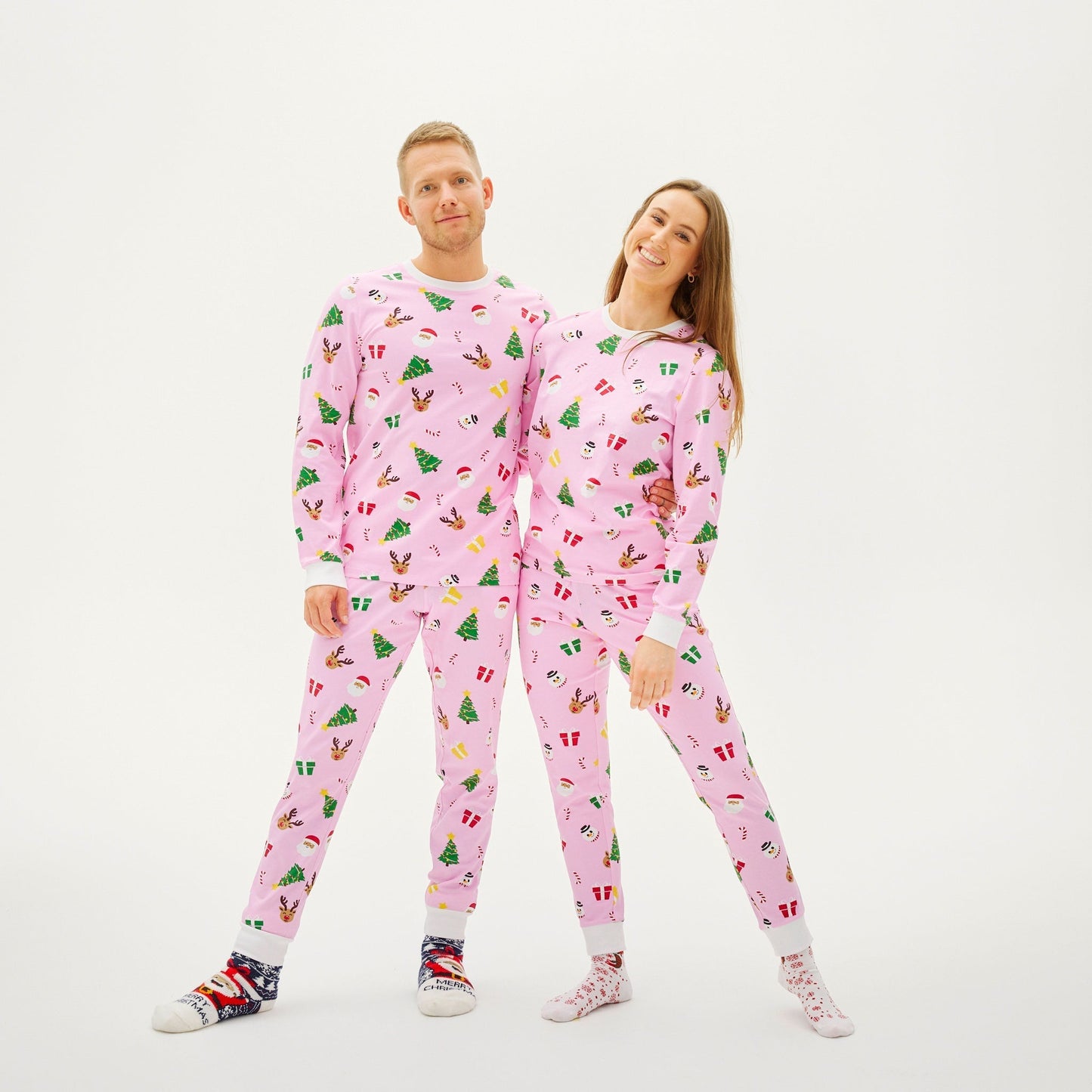 WW | Die pinkfarbene Weihnachts-Pyjama - Herren