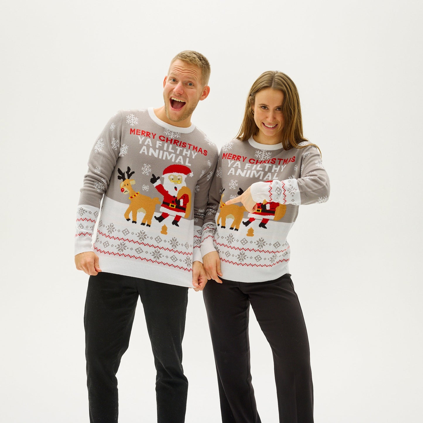 WW | Ya Filthy Animal Weihnachts-Pullover - Herren