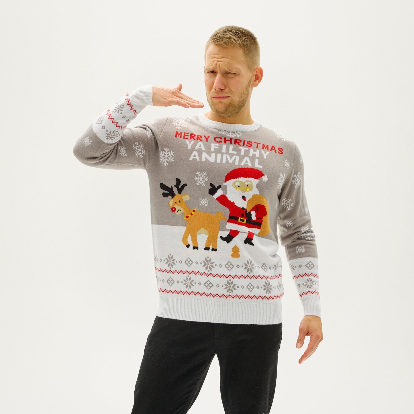 WW | Ya Filthy Animal Weihnachts-Pullover - Herren