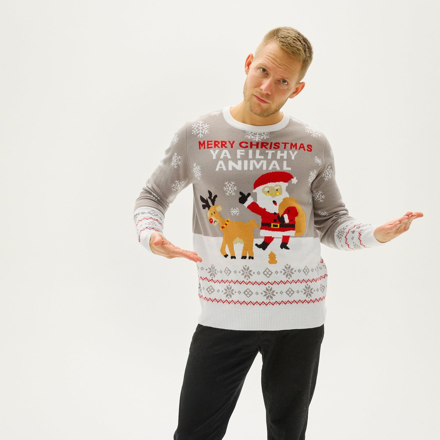 WW | Ya Filthy Animal Weihnachts-Pullover - Herren