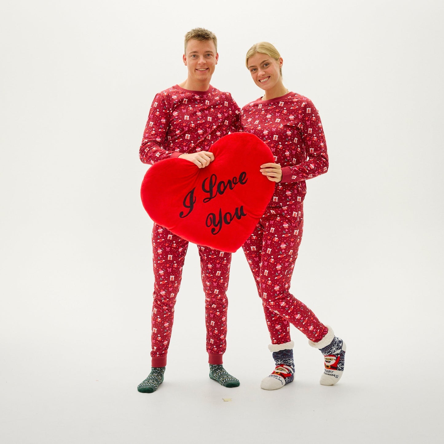 WW | Valentinstag Weihnachts-Pyjama Rot - Kinder