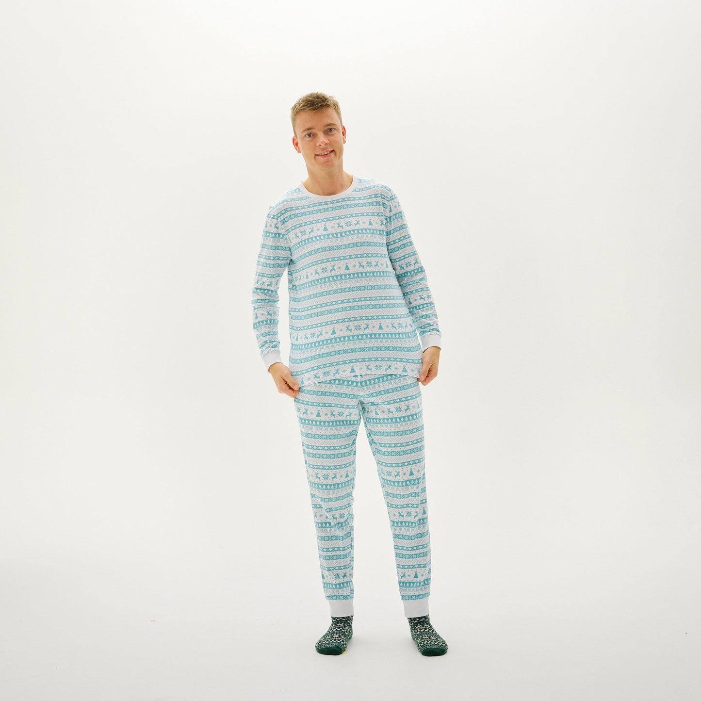 WW | Weihnachts-Pyjama mit Weihnachtsmotiven - Herren