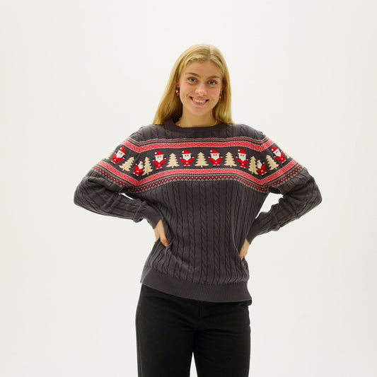 WW | Santas Kabelstrickpullover - Damen