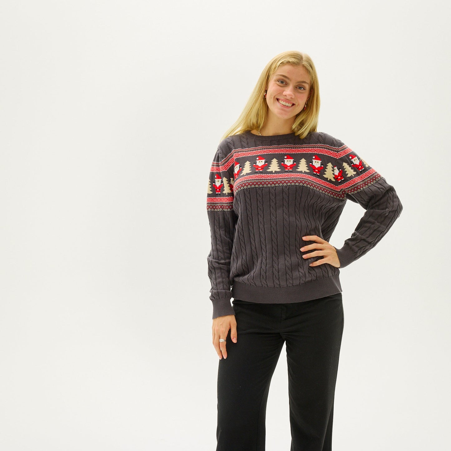 WW | Santas Kabelstrickpullover - Damen