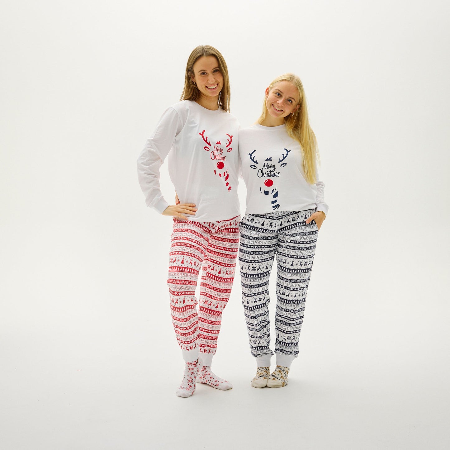 WW | Süßes Weihnachts-Pyjama Rot - Damen
