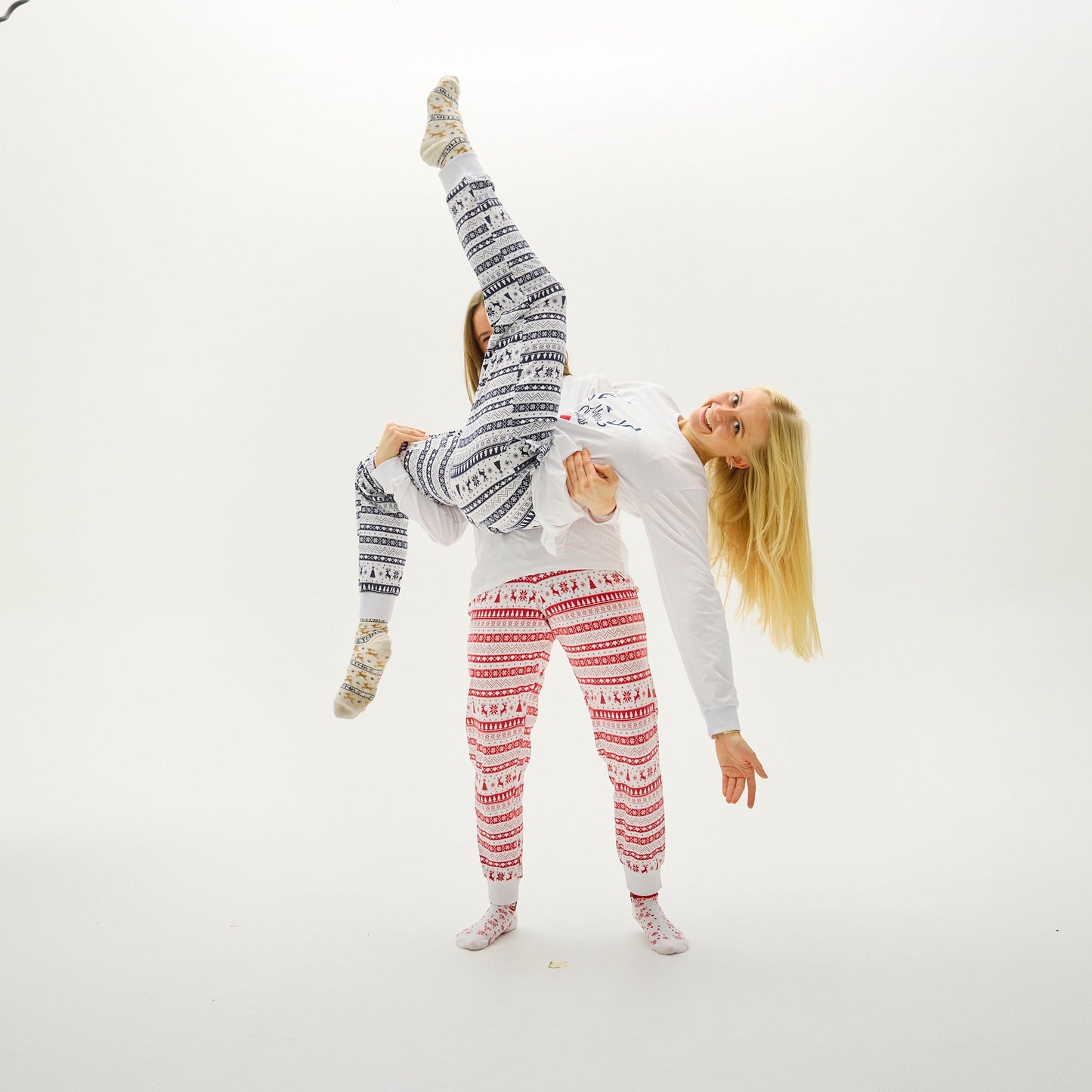WW | Süßes Weihnachts-Pyjama Rot - Damen