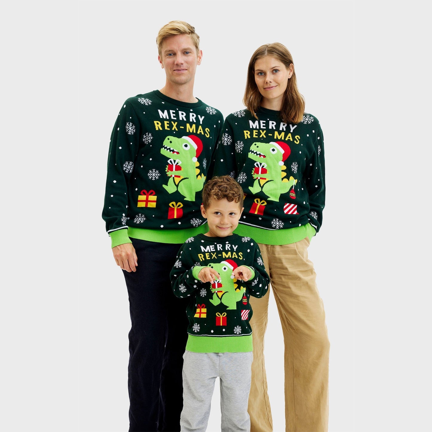 WW | Lustiger Dino Weihnachtspullover - Herren