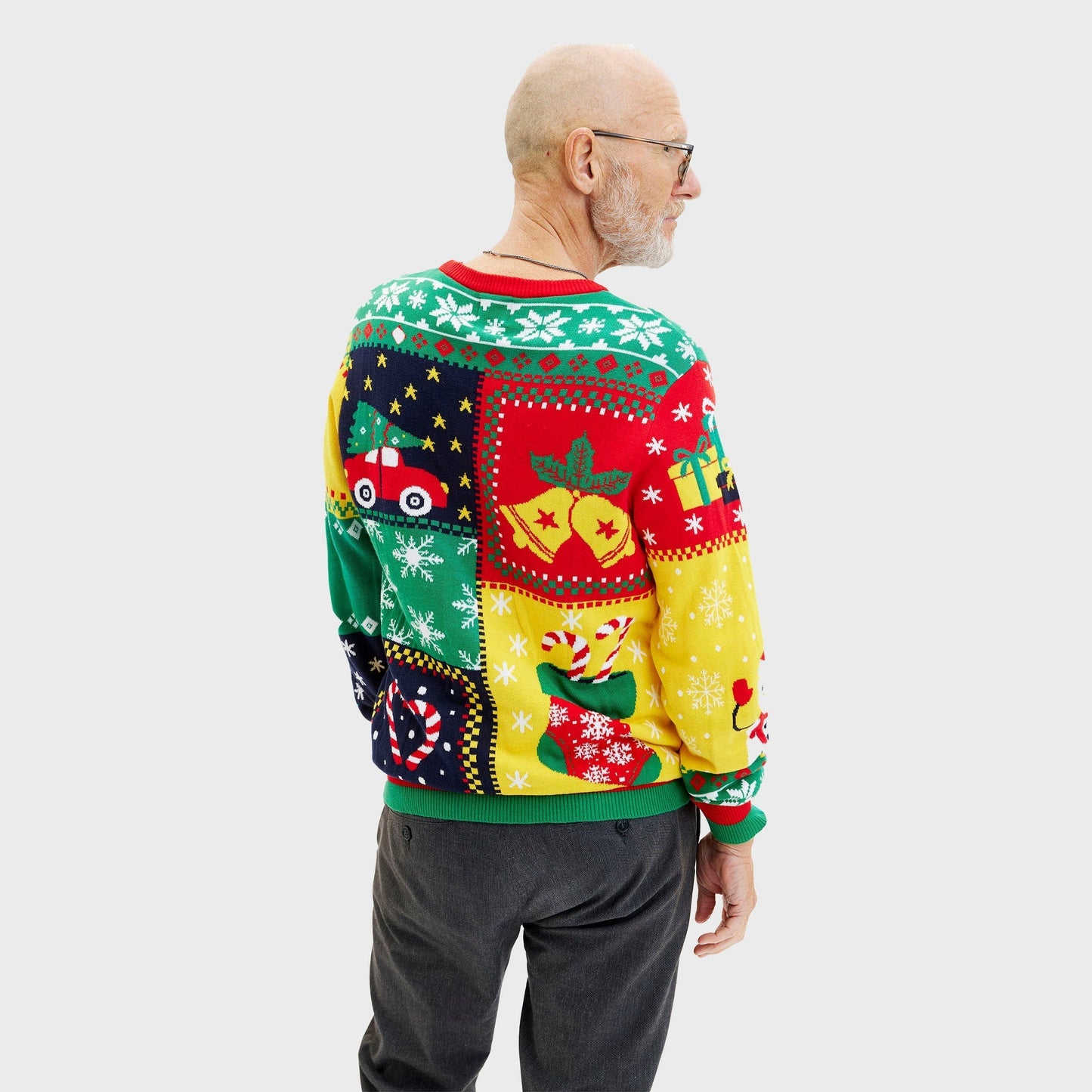 WW | Der Patchwork Weihnachts-Pullover - Herren
