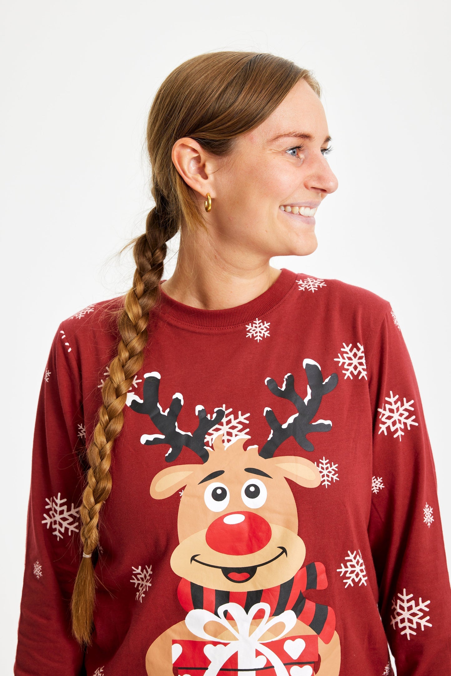WW | Rudolfs Süßes Weihnachts-Pyjama Rot - Damen