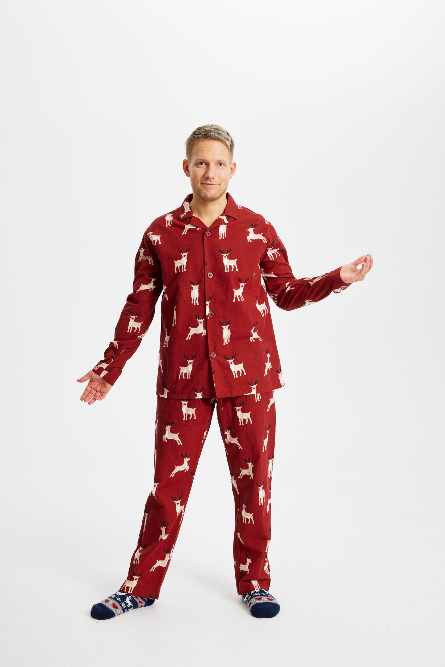 WW | Rentier Weihnachts-Pyjama Flanell - Herren