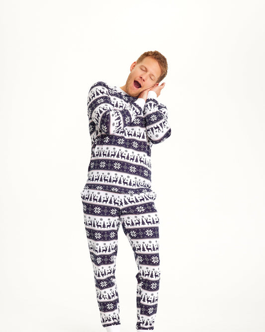 WW | Rentier Weihnachts-Pyjama Navy - Herren