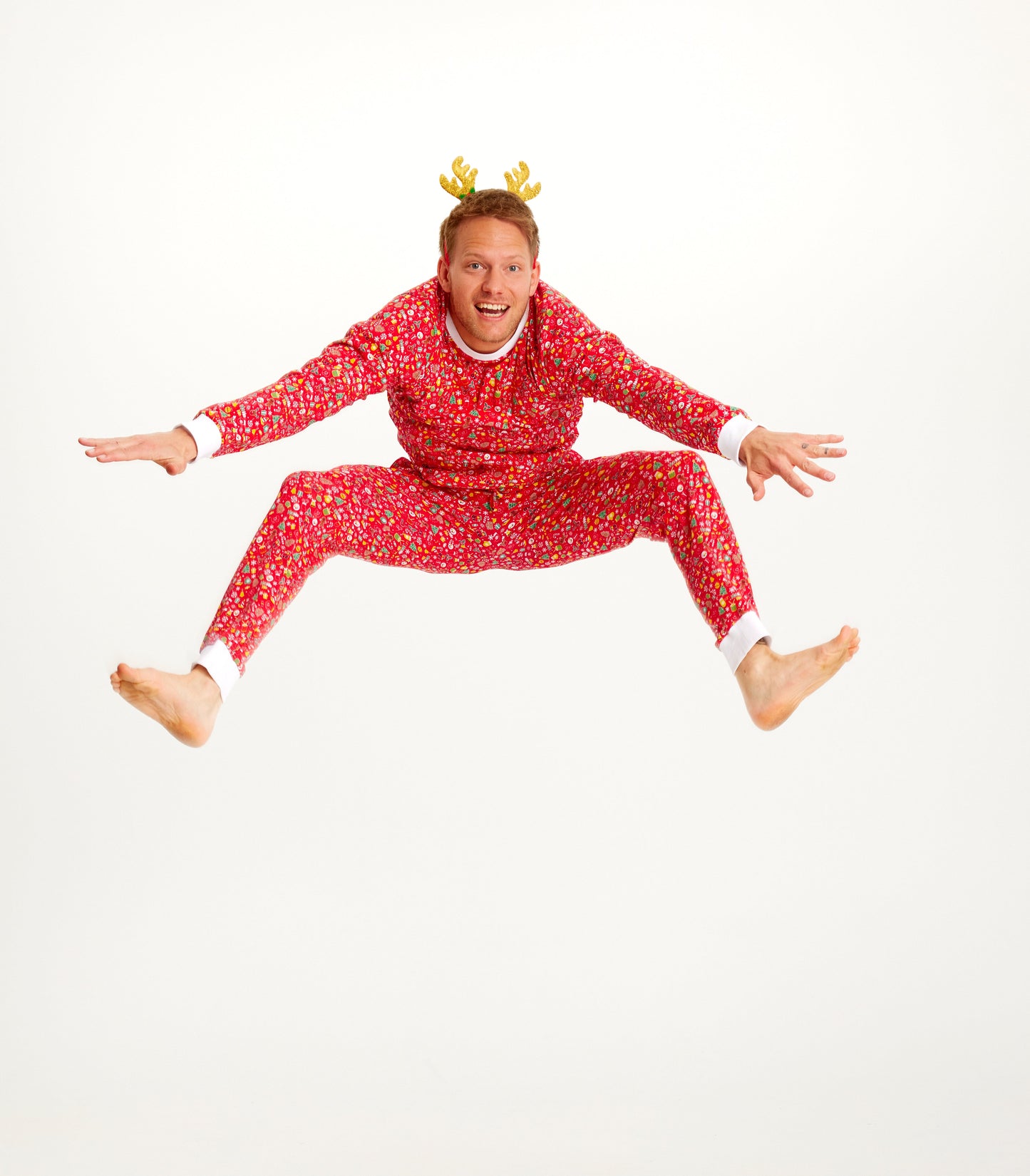 WW | Verrückte Weihnachts-Pyjama Rot - Herren