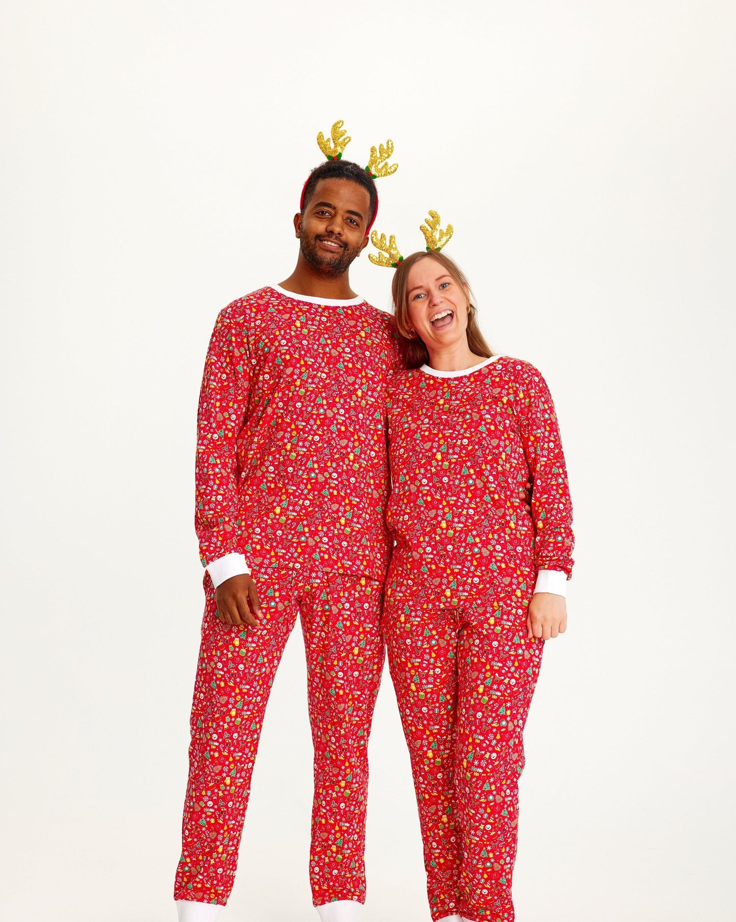 WW | Verrückte Weihnachts-Pyjama Rot - Herren