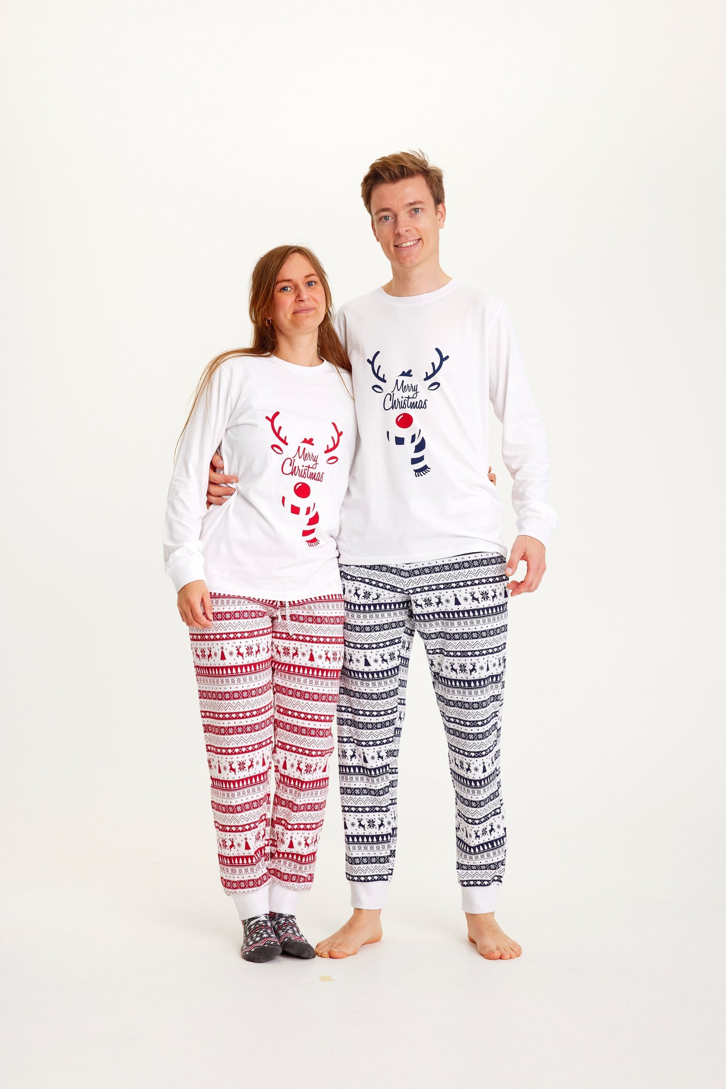 WW | Süßer Weihnachts-Pyjama Blau - Herren