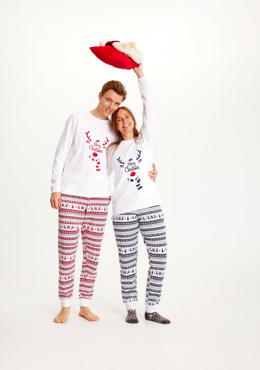 WW | Süßer Weihnachts-Pyjama Rot - Herren