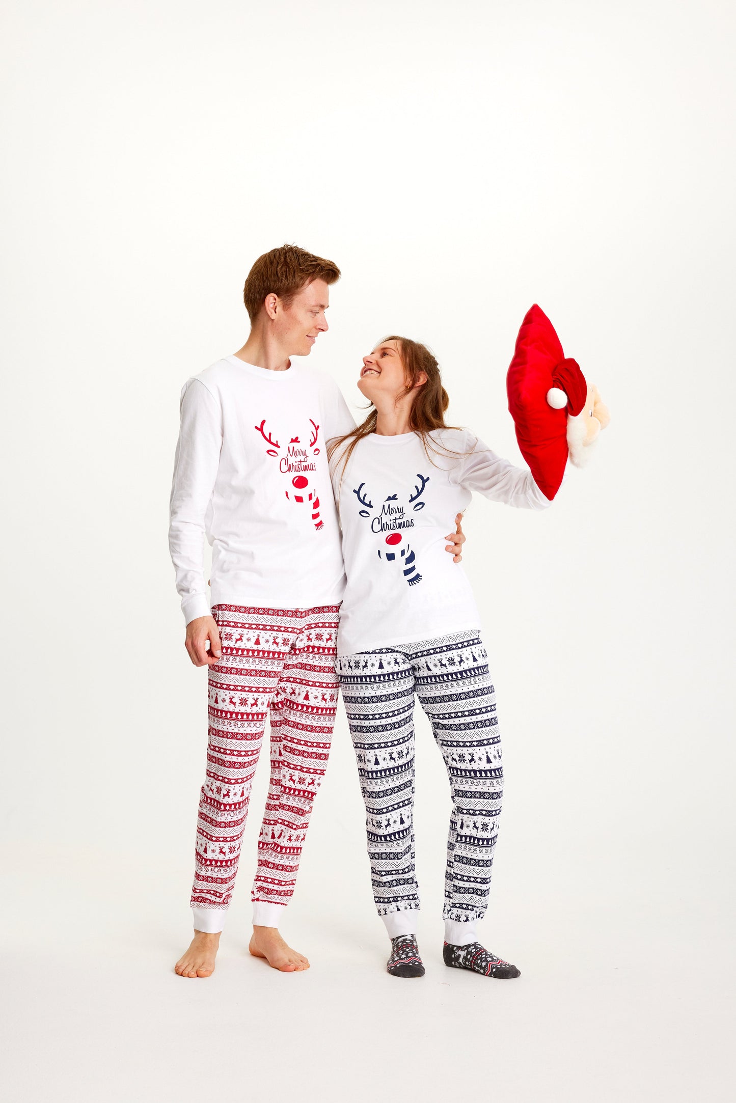 WW | Süßer Weihnachts-Pyjama Rot - Herren