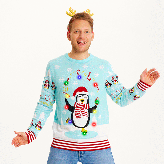 WW | Pingos Weihnachts-Pullover LED - Herren