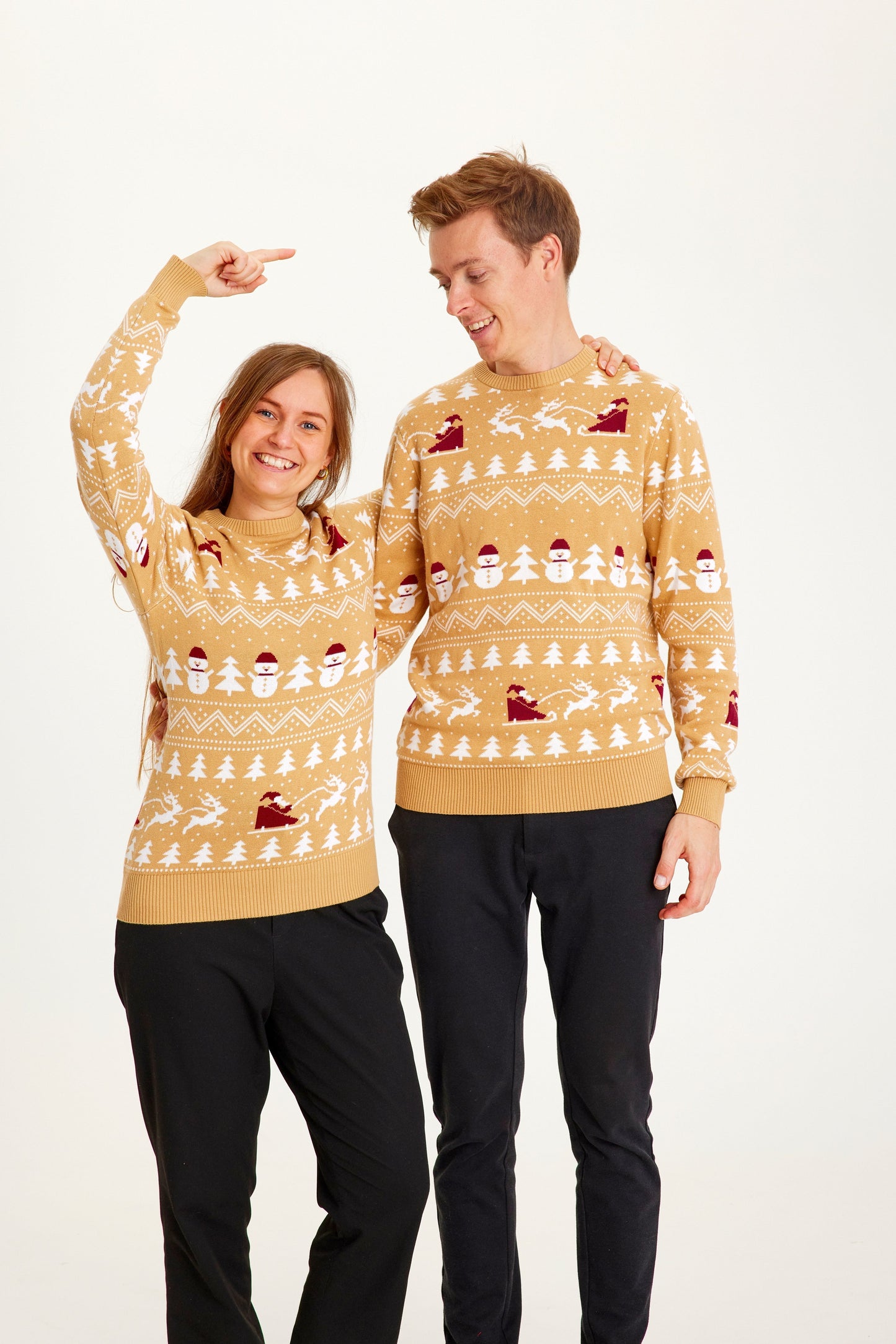 WW | Der stilvolle Weihnachtspullover Beige - Damen