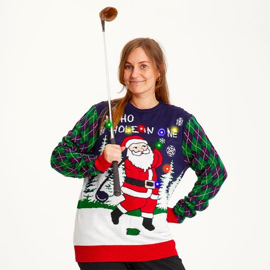 WW | Ho Ho Hole In One Weihnachtspullover - Damen