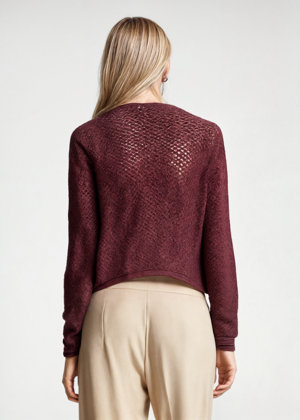 WW | Damen Strickjacke mit Knöpfen und weicher Textur
