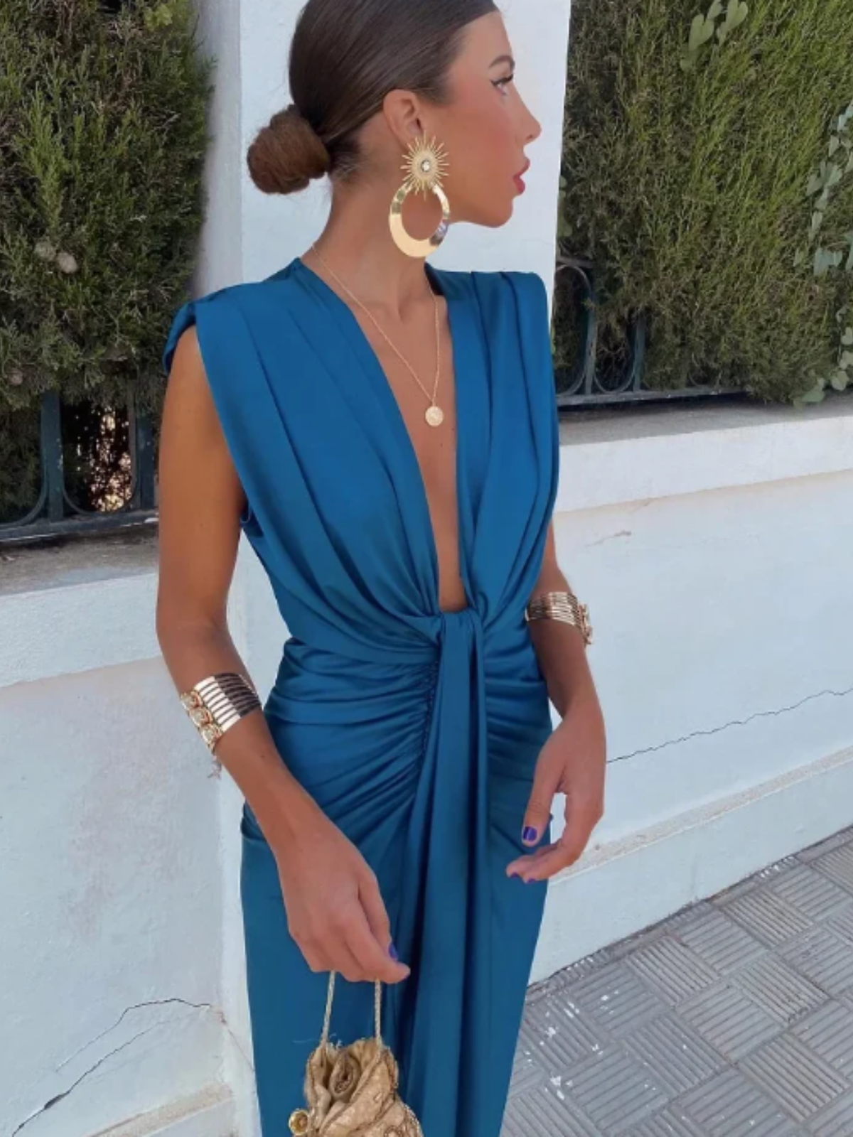 Crocetta™ | Elegant Dress with Cut-out