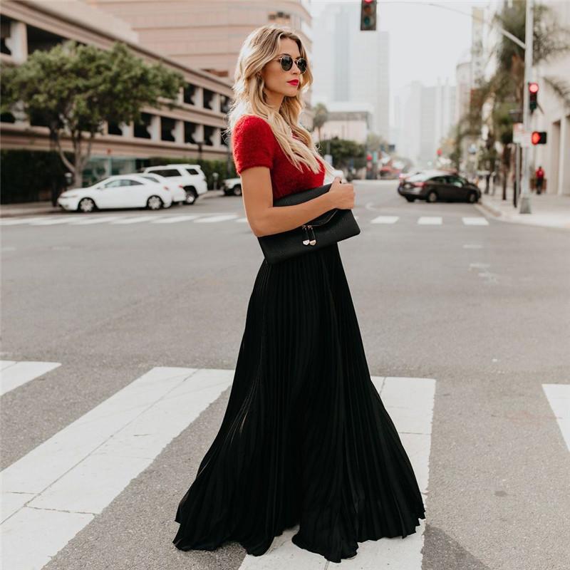 WW | Long Solid Pleated