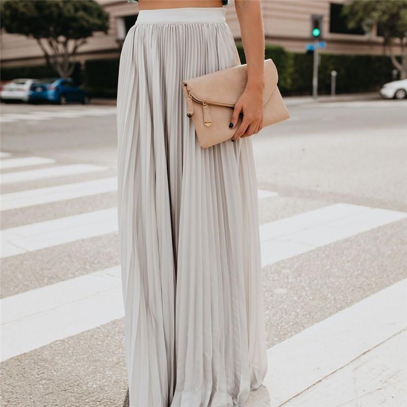 WW | Long Solid Pleated
