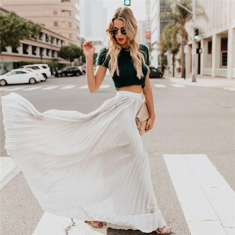 WW | Long Solid Pleated
