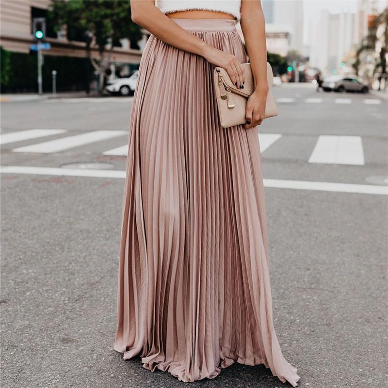 WW | Long Solid Pleated