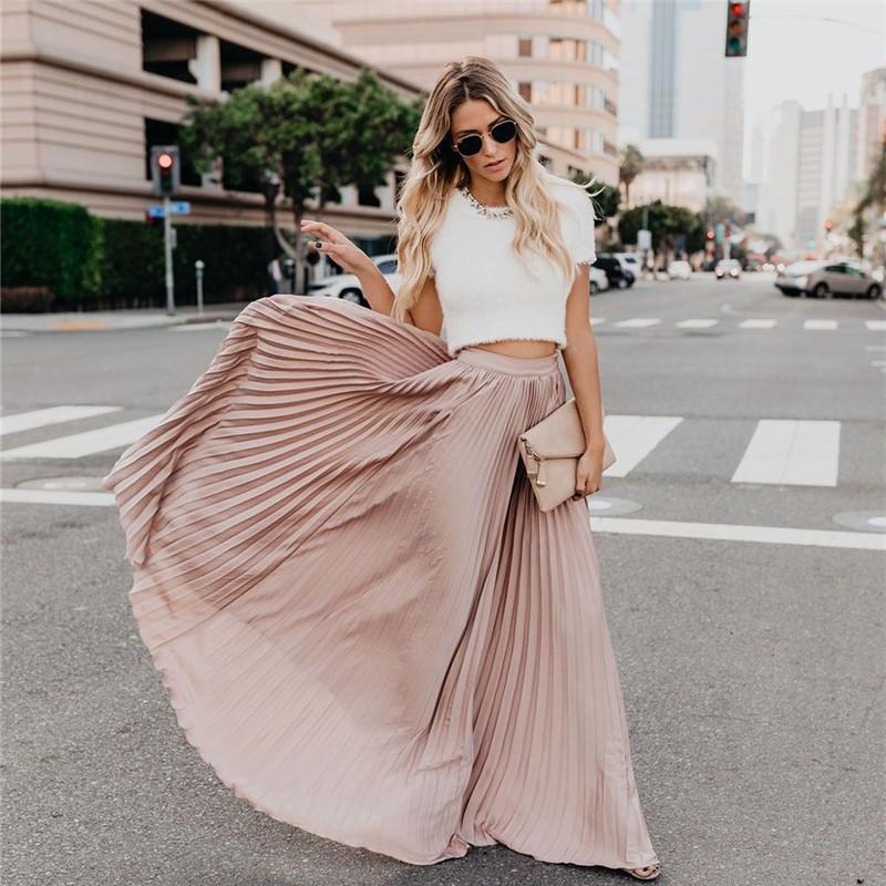 WW | Long Solid Pleated