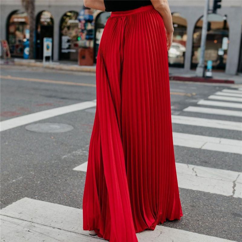 WW | Long Solid Pleated