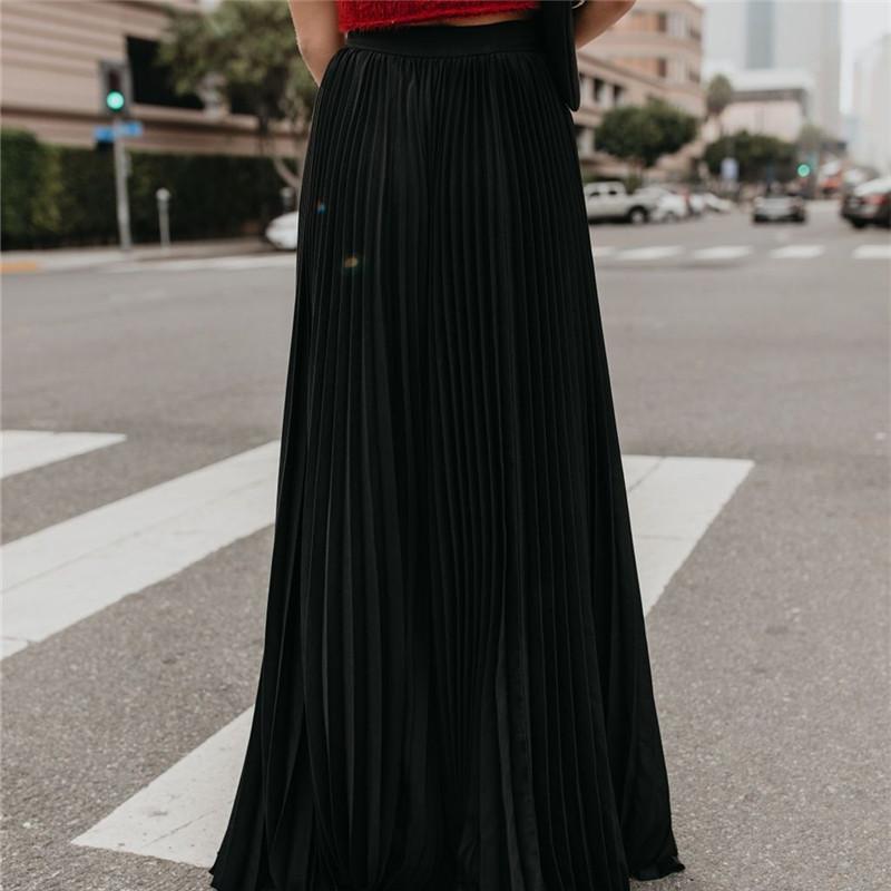 WW | Long Solid Pleated
