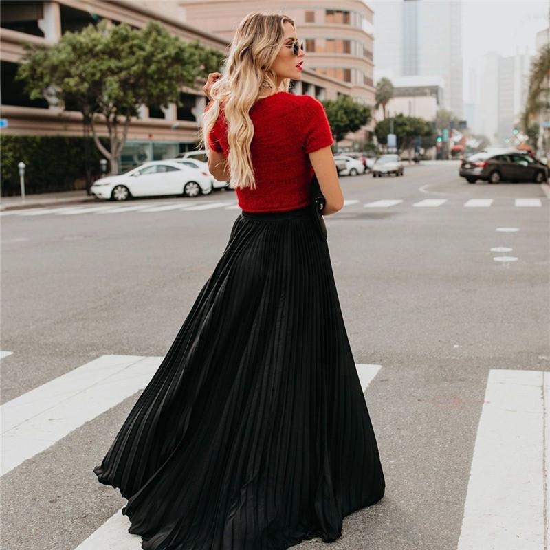 WW | Long Solid Pleated